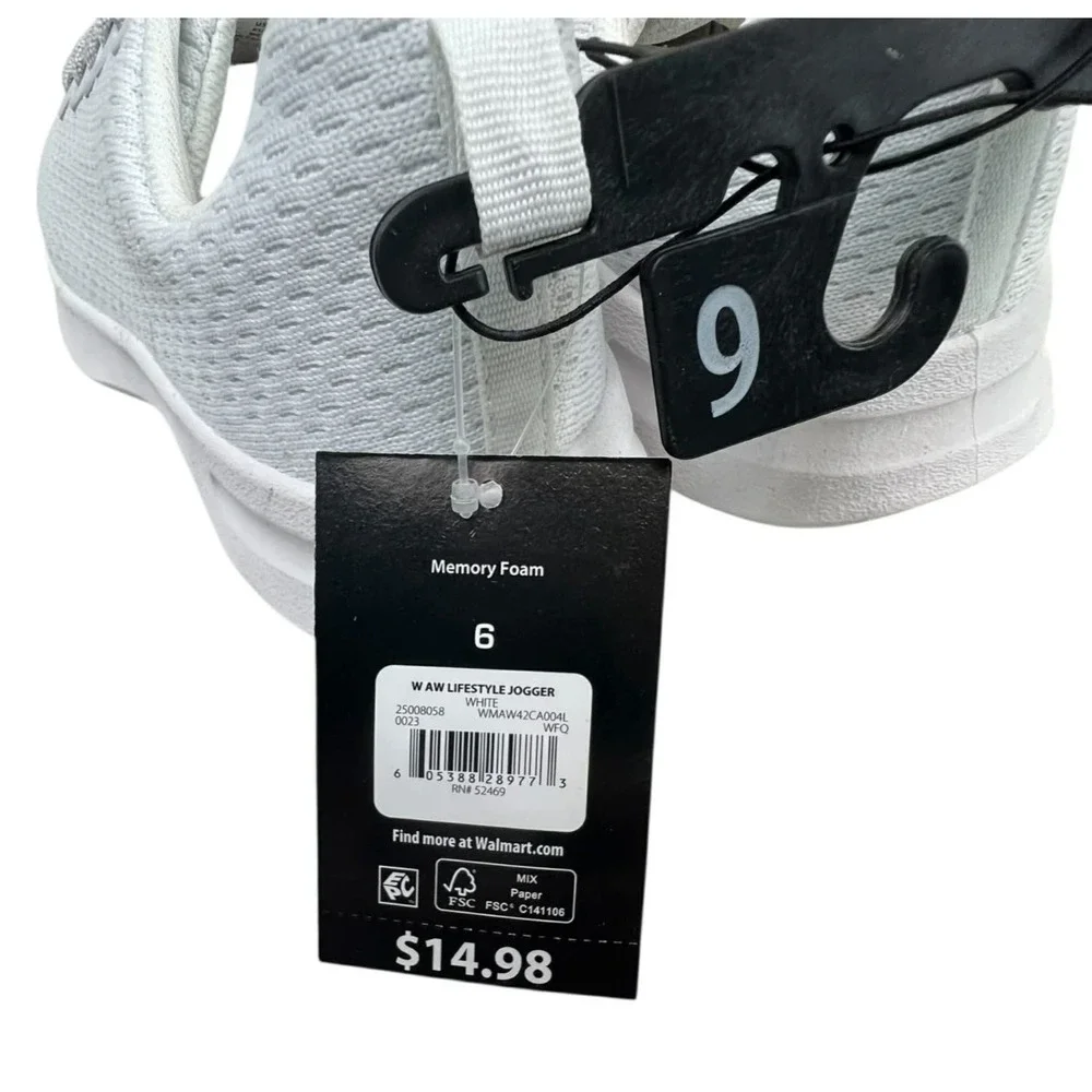 Athletic Works White Womens‎ Size 6 Sneaker Jogger NWT